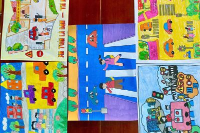 Hội thi vẽ tranh chủ đề An toàn giao thông